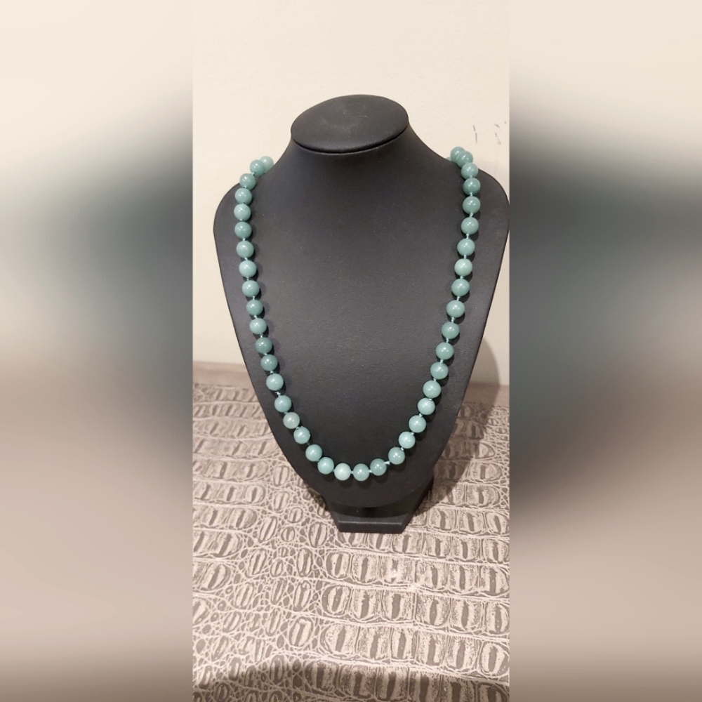 Amazonite Bead Necklace 8mm 21"
